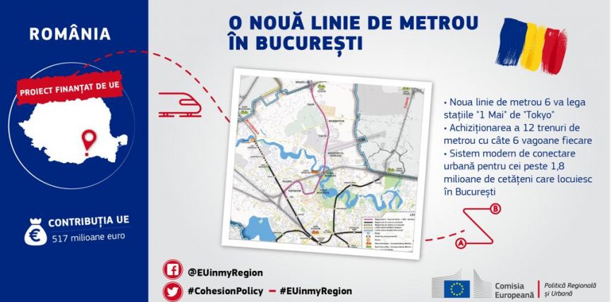 Comisarul european Corina Crețu aprobă o finanțare de peste o jumătate de miliard de euro pentru magistrala de metrou M6