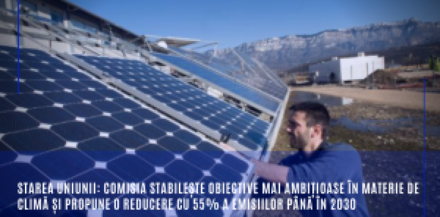 Starea Uniunii: Comisia stabilește obiective mai ambițioase în materie de climă și propune o reducere cu 55% a emisiilor până în 2030