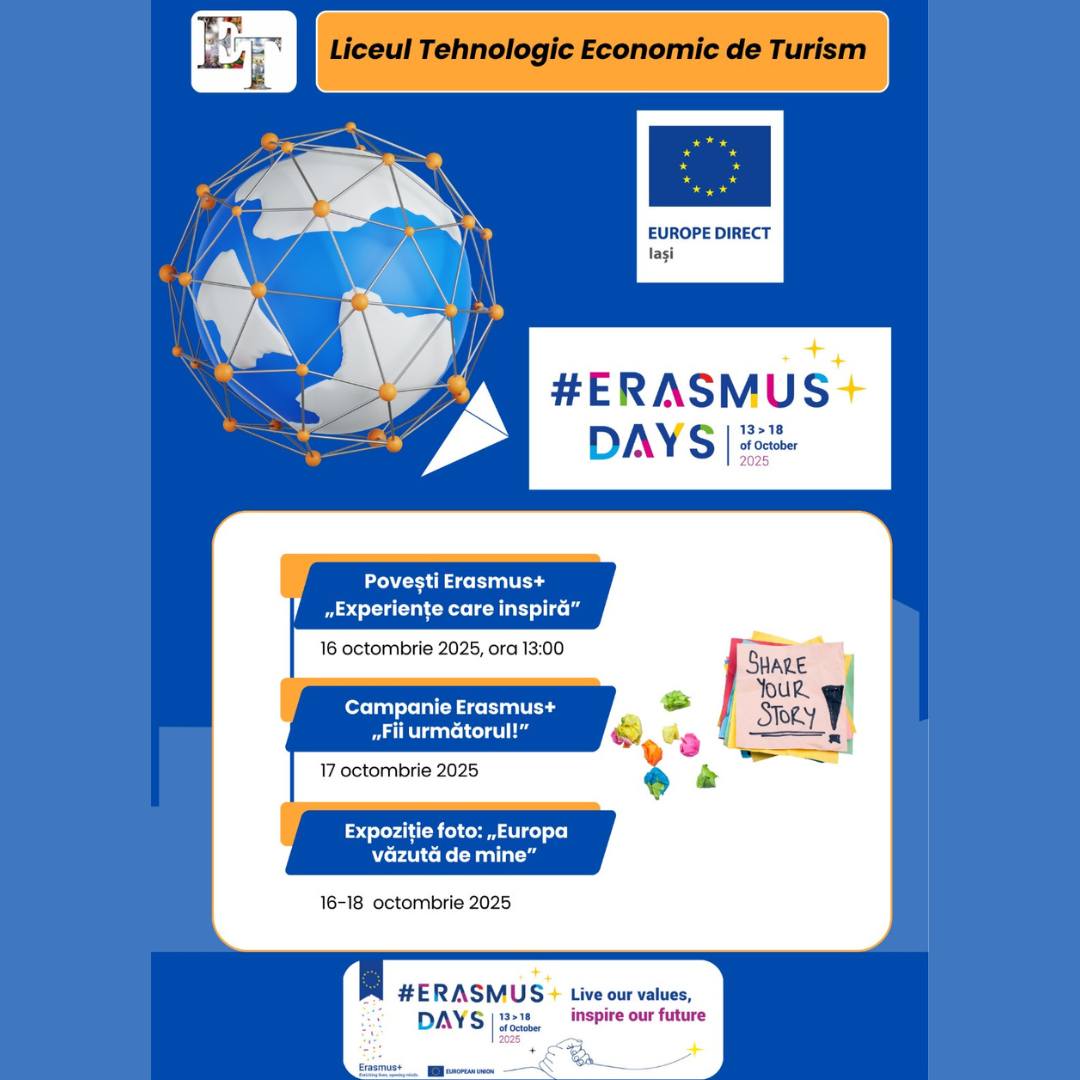 #ErasmusDays2025 la Liceul Tehnologic Economic de Turism Iasi