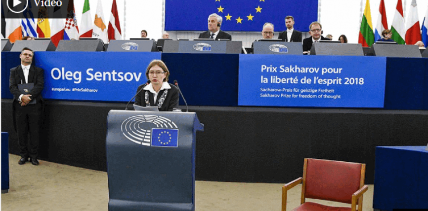 Regizorul ucrainean Oleg Sențov primește Premiul Saharov