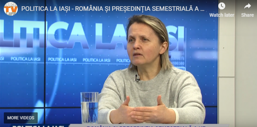 Despre rolul României la președinția Consiliului UE, prof. univ.dr. Gabriela Pascariu de la Centrul de Studii Europene al Universității „Al. I. Cuza” Iași