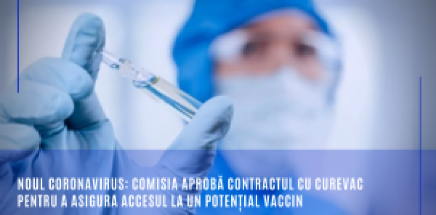 Noul coronavirus: Comisia aprobă contractul cu CureVac pentru a asigura accesul la un potențial vaccin