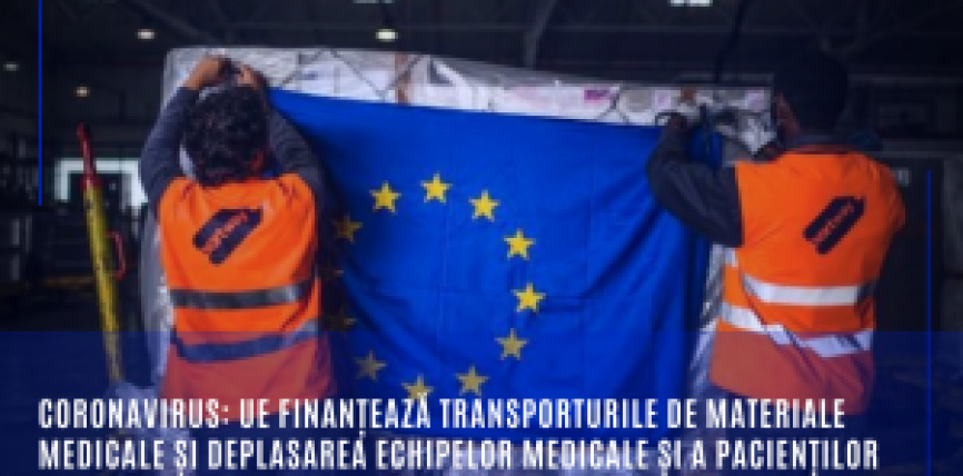 Coronavirus: UE finanțează transporturile de materiale medicale și deplasarea echipelor medicale și a pacienților