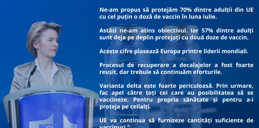 Declarația președintei von der Leyen privind o nouă etapă importantă în strategia UE privind vaccinurile